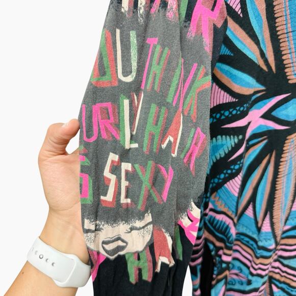 Custo Barcelona Knee Length Dress Blue Print Women’s Size 2 Small - Picture 6 of 12